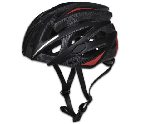 Bicycle Helmet with Removable Visor In-mould Black-Red L 58 - 61 cm