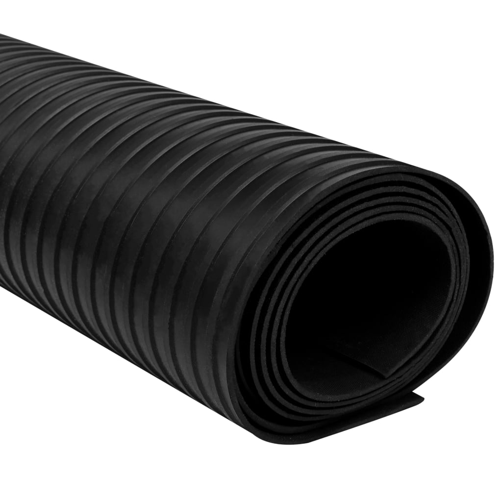 

vidaXL Rubberen anti-slip vloermat 2x1m breed geribbeld
