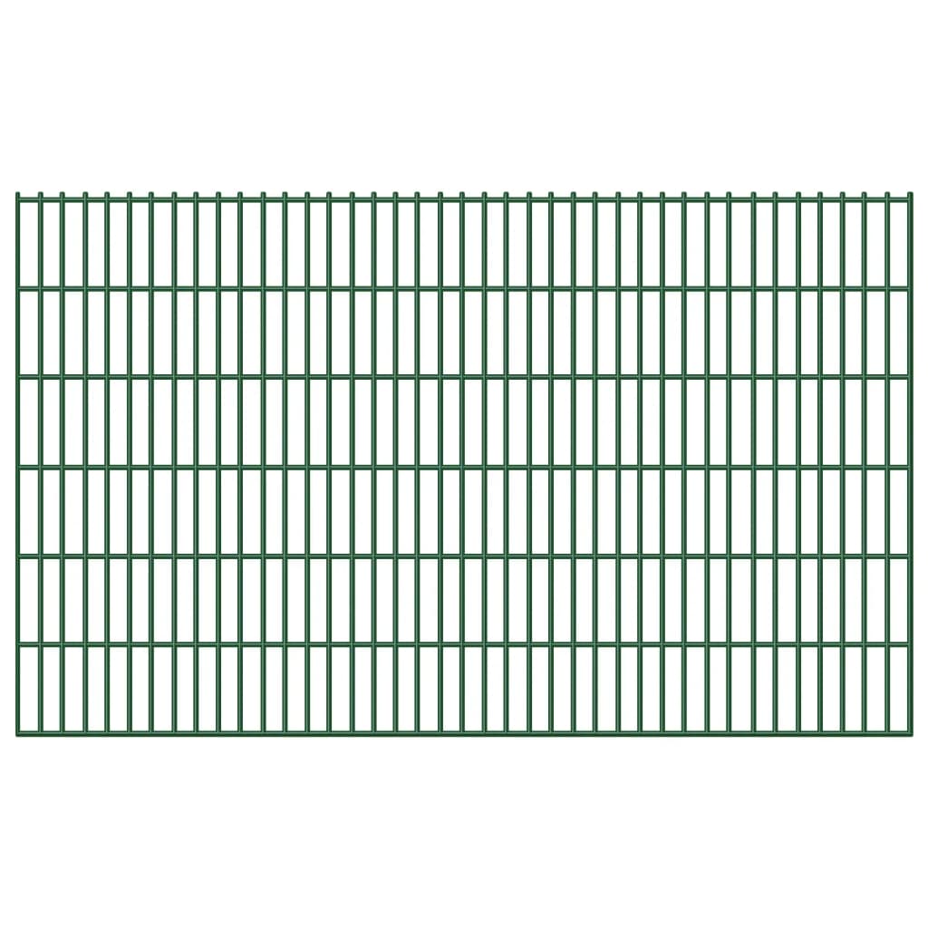 

vidaXL Dubbelstaafmat met paal 123 cm 10 m groen