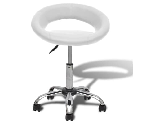 Tabouret pivotant avec dossier Blanc