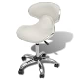Professional Salon Spa Stool Curve Design with Backrest White