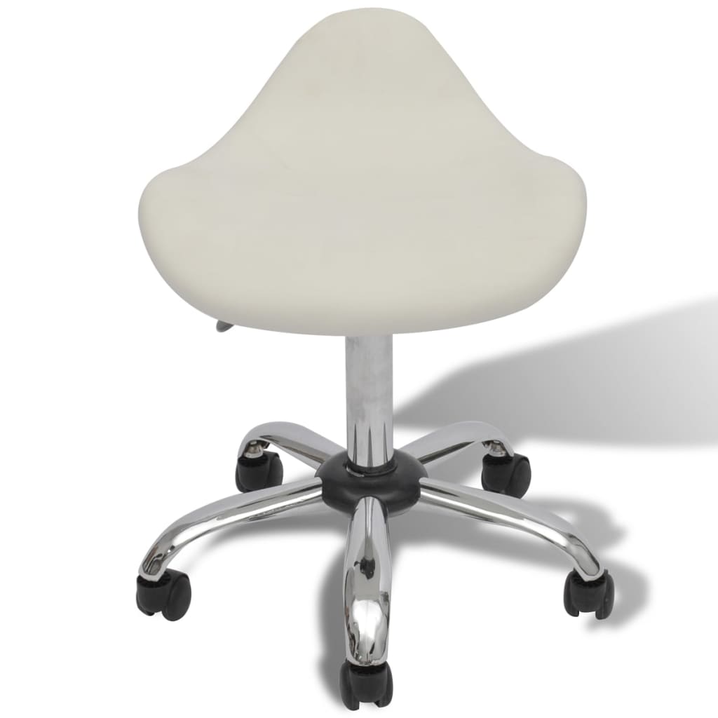 Professional Salon Spa Stool Swivel Stool White Curve Design