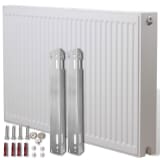 Compacte convectorradiator met zij-aansluiting 120 x 10 x 60 cm