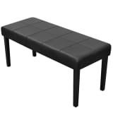 Banc en simili cuir de haute qualité Noir