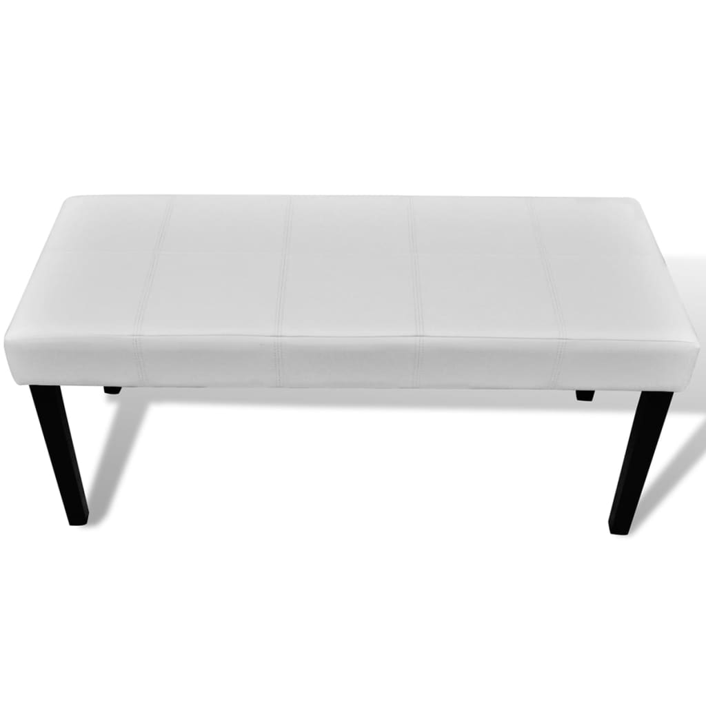 

vidaXL Kunstleren bankje 106 x 43 x 46 cm (Wit)