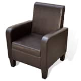 vidaXL Fauteuil Cuir artificiel Marron