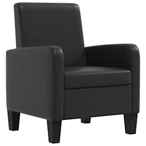 vidaXL tugitool, must, kunstnahk