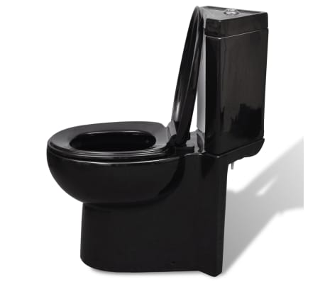  Keramik  WC  Toilette Ecke Schwarz  vidaXL de
