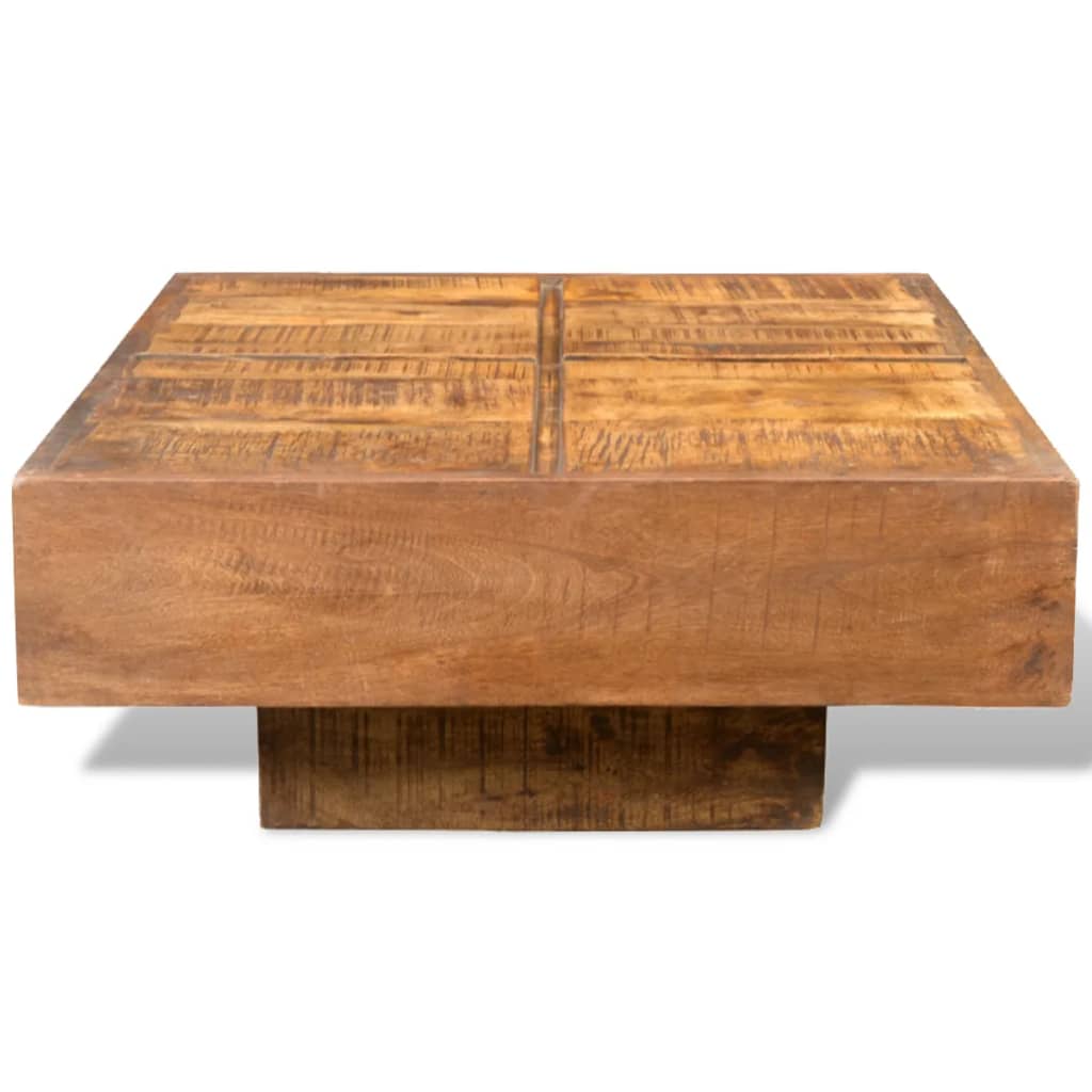 vidaXL Salontafel vierkant massief mangohout bruin afbeelding