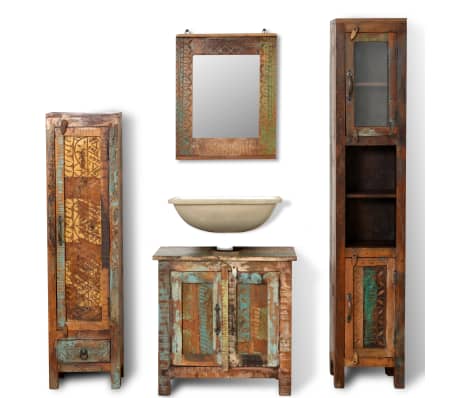 Bathroom Vanity Mirror Cabinet Shaving Medicine Reclaimed Solid