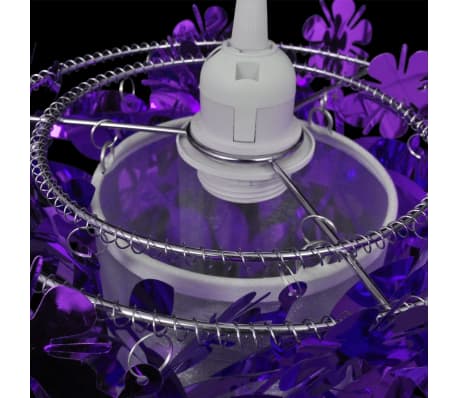 Lustre Paillettes Feuilles 21,5 x 30 cm Violet