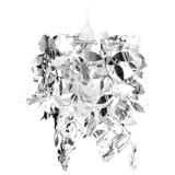 Leaves Paillette Pendant Chandelier Lamp 21.5 x 30 cm Silver