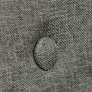 Jídelní židle 2 ks světle šedé textil a masivní dubové dřevo - obrázek 5