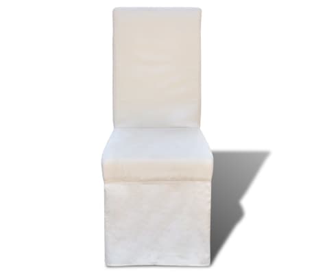 vidaXL Jídelní židle 2 ks krémové bílé textil