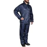 Combinaison de pluie avec capuche 2 pièces Bleu marine M