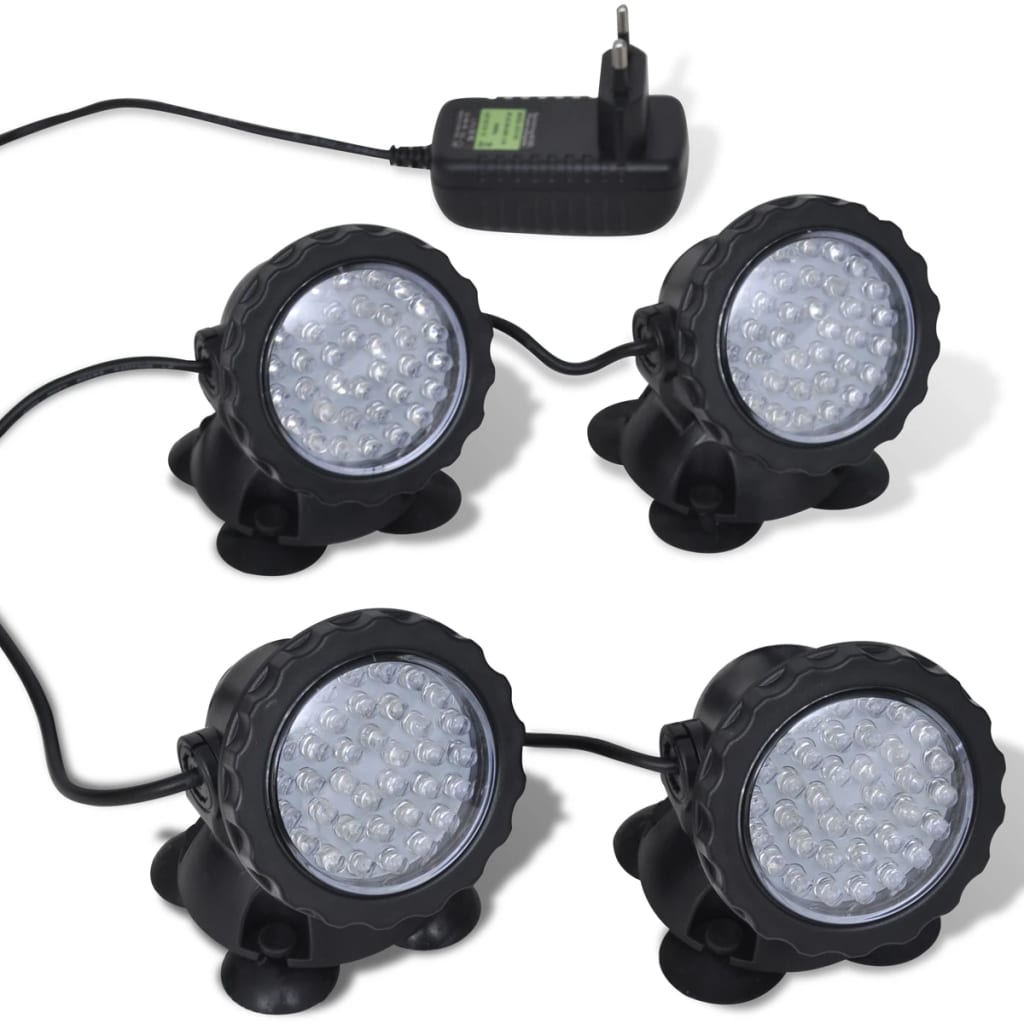 vidaXL Set de lumini submersibile cu LED pentru acvariu, 4 buc., RGB poza vidaxl.ro