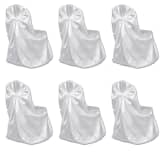 6 pcs White Chair Cover for Wedding Banquet