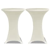 Statafelhoes Stretch Ø80cm Crème (2 stuks)