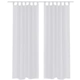 2 Cortinas blancas transparentes 140 x 225 cm
