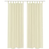 Cream Sheer Curtain 140 x 225 cm 2 pcs