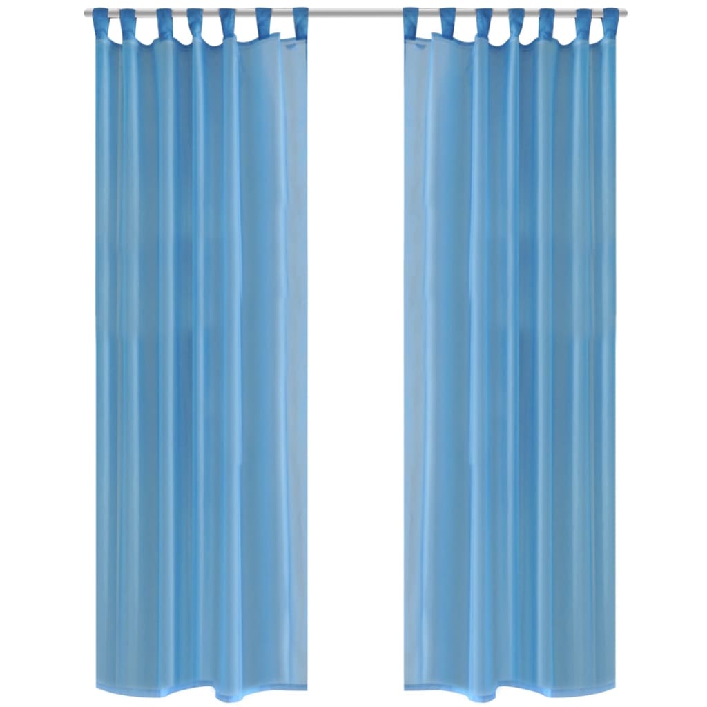 2x Cortinas Opacas con Ganchos Casa Visillo Multitalle Multicolor vidaXL