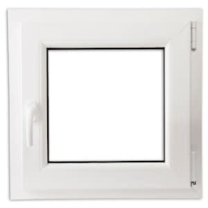Fen&ecirc;tre oscillo-battant en PVC Double vitrage Poign&eacute;e gauche 600x600mm