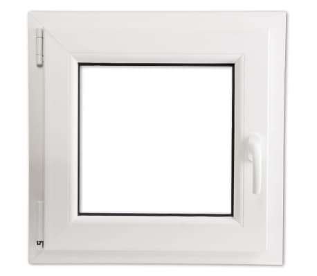 Fenêtre oscillo-battant en PVC Double vitrage Poignée droite 600x600mm