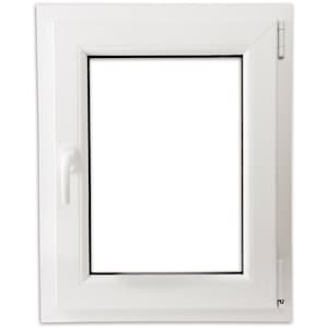 Двоен PVC прозорец с двуосно отваряне, лява дръжка, 600 х 800 мм