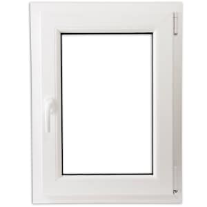 Vridbart PVC dubbelglasf&ouml;nster med handtag v&auml;nster 600 x 900 mm