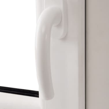 vidaXL Ventana de Doble Acristalado con Manilla en la Derecha PVC 800x700 mm