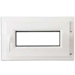 Двоен PVC прозорец с двуосно отваряне, лява дръжка, 600 х 400 мм