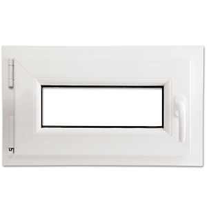 Vridbart PVC dubbelglasf&ouml;nster med handtag p&aring; h&ouml;ger sida 600 x 400