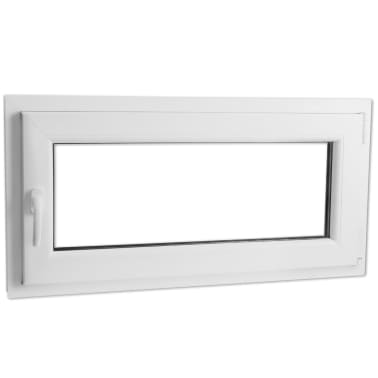 Janela oscilobatente PVC com punho destro e vidros duplos 800 x 400 mm[1/9]