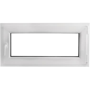 Janela oscilobatente PVC com punho destro e vidros duplos 800 x 400 mm[2/9]