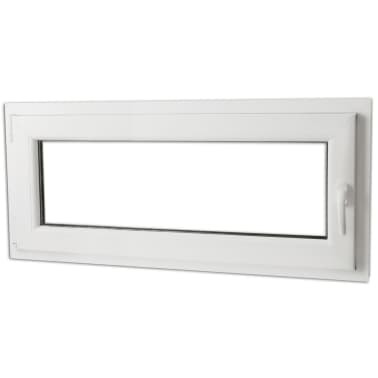 Janela batente PVC com alça na parte direita e vidro duplo 900 x 400mm[1/9]