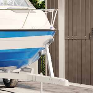 Support de treuil réglable pour remorque de bateau avec rouleau