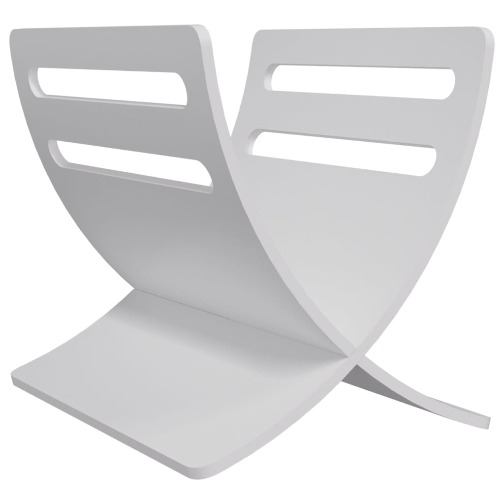 Portariviste Da Pavimento In Legno Bianco VidaXL 13 width=274