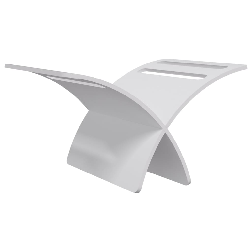 Portariviste Da Pavimento In Legno Bianco VidaXL 18 width=274