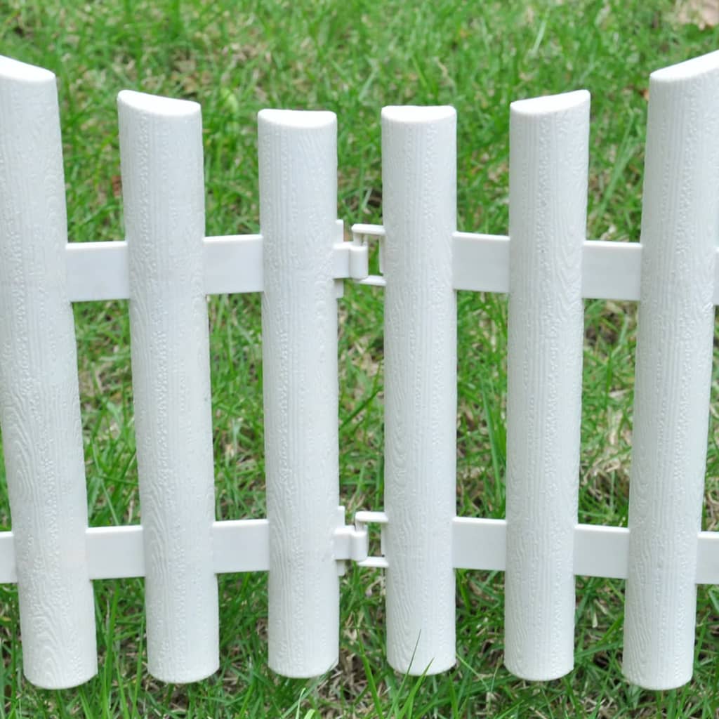 White Lawn Divider 17 Pcs / 10 M VidaXL 18 width=274