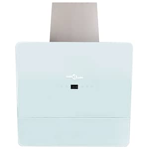 vidaXL Gartraukis, grūdintas stiklas, baltas, 600 mm