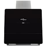 Exaustor de vidro para cozinha com tela preto 600 mm