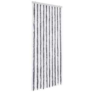 vidaXL putukakardin hall ja valge, 90 x 220 cm, &scaron;enill