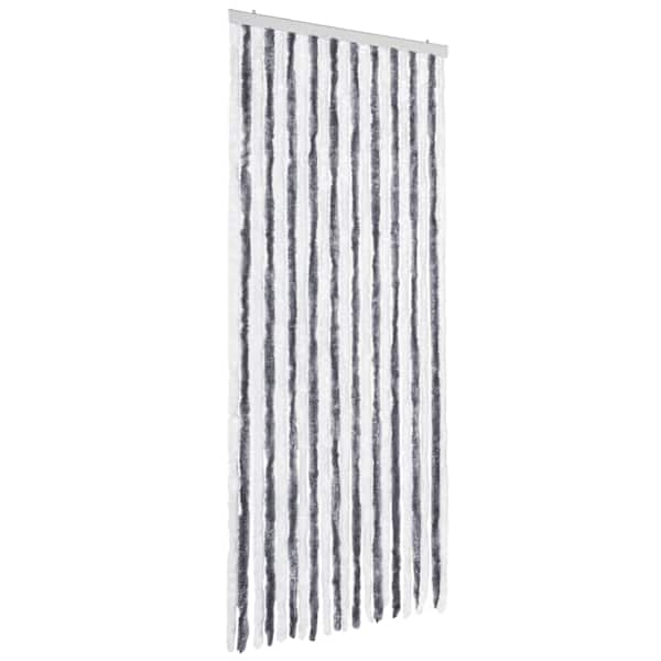 vidaXL putukakardin hall ja valge, 90 x 220 cm, &scaron;enill