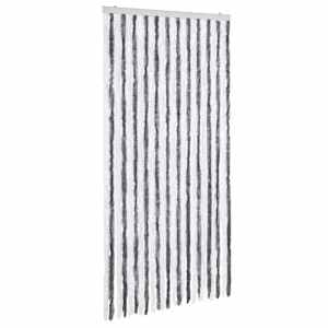 Závěs proti hmyzu šedý a bílý 100 x 220 cm Chenille - obrázek 2