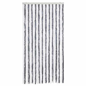 Závěs proti hmyzu šedý a bílý 100 x 220 cm Chenille - obrázek 3