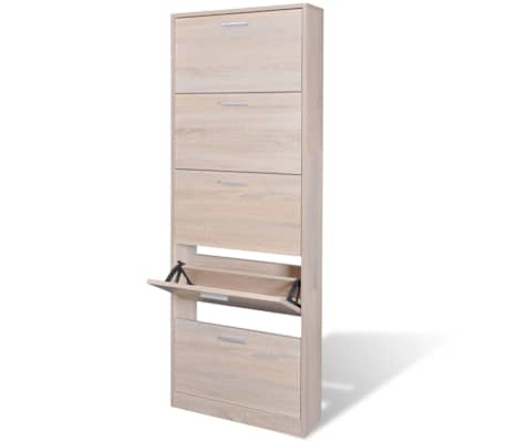 vidaXL Schuhschrank 5 Schuhkipper Schuhregal Schuhaufbewahrung Weiß