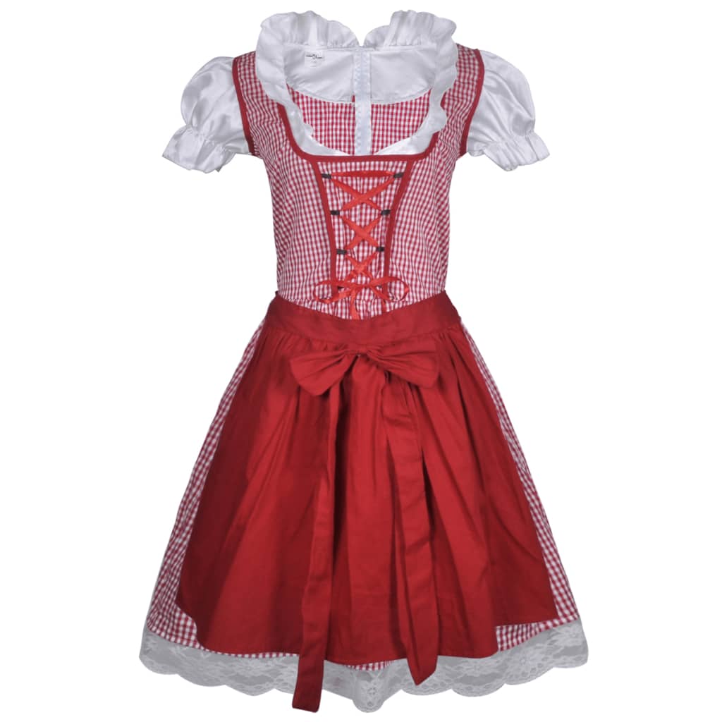 Oktoberfest Dirndl Mekko Esiliinalla Punainen M / L