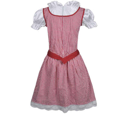 Oktoberfest Vestito con Camicetta e Grembiule Rosso L / XL