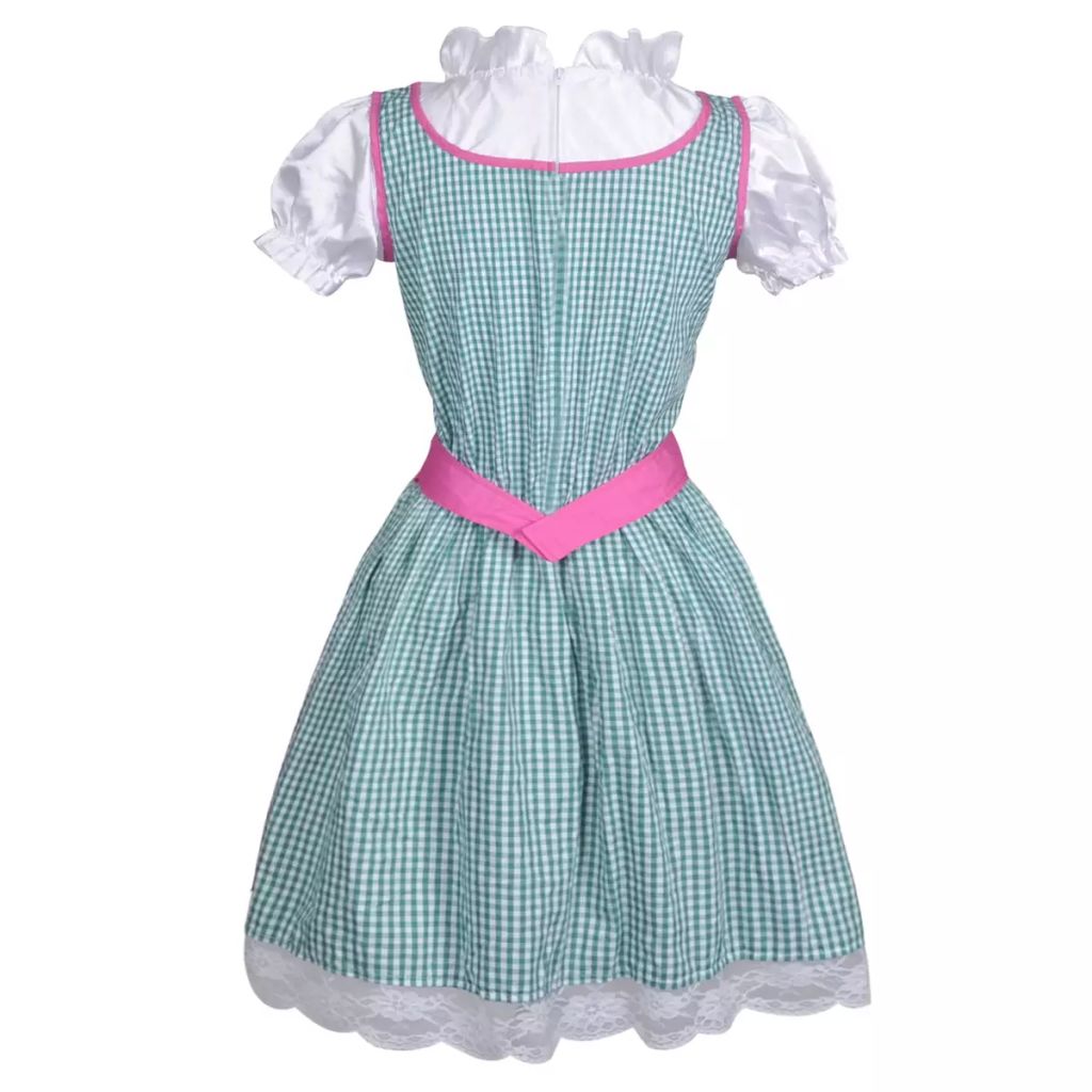 

vidaXL 130225 Oktoberfest Dirndl Dress Trachtenkleid with Apron Green & Pink L / XL