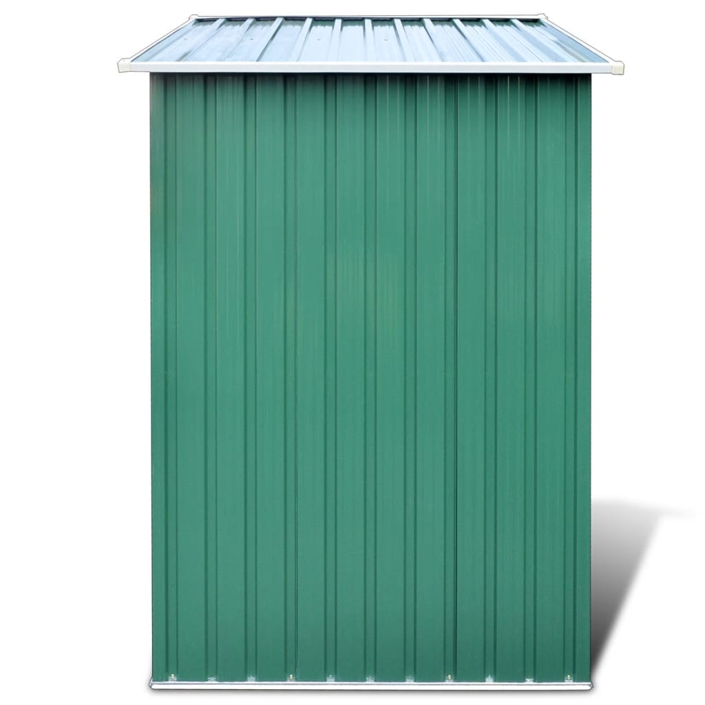 Green Apex Roof Metal Garden Shed Incl. Foundation 95.3 f3